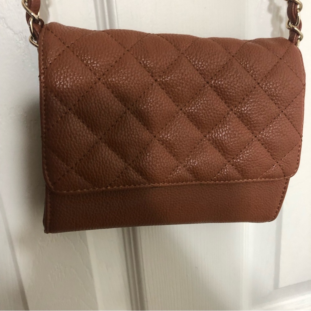 Forever21 brown faux leather purse